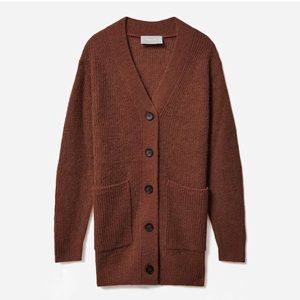 Everlane Oversized Alpaca Cardigan XXS Rosewood